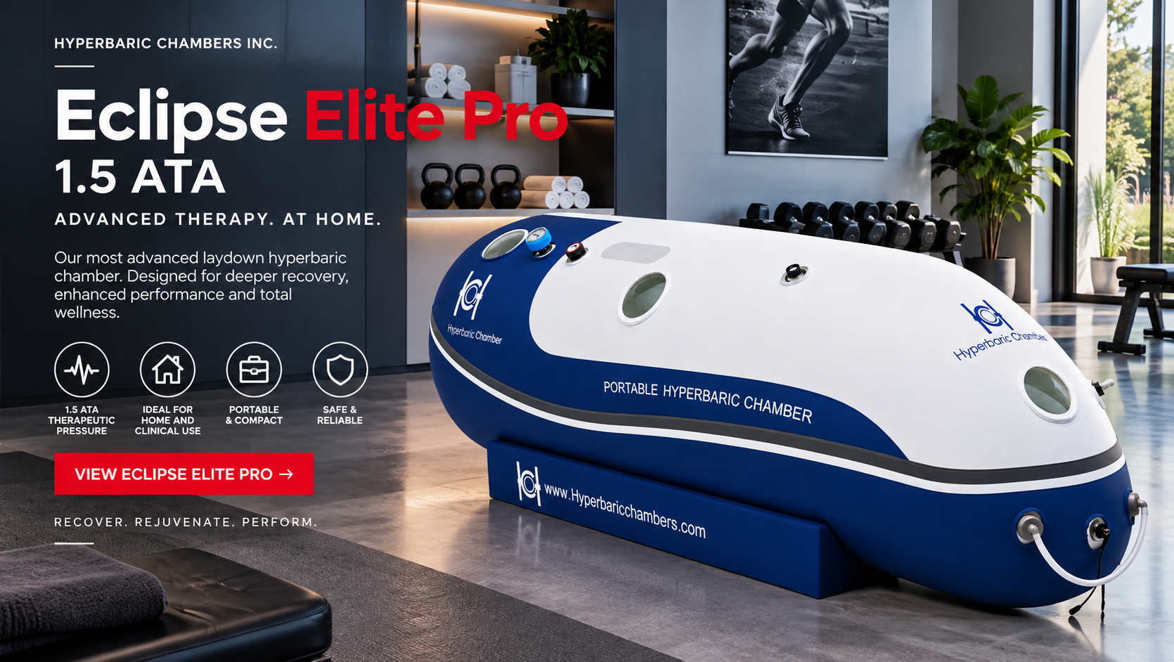 Eclipse Elite Pro 1.5 ATA hyperbaric chamber