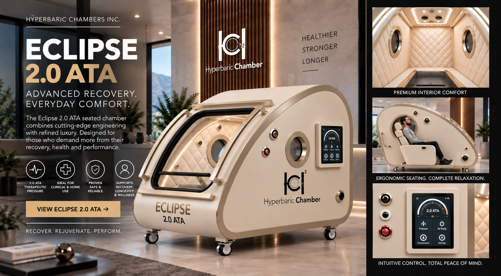Eclipse 2.0 ATA seated hyperbaric chamber