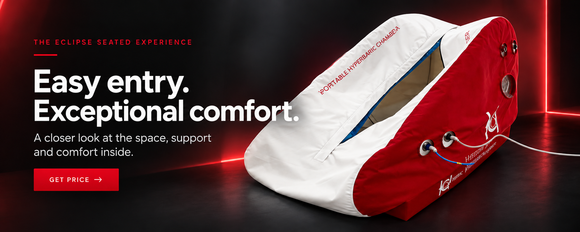 Easy entry. Exceptional comfort. A closer look at the open Eclipse Seated chamber.