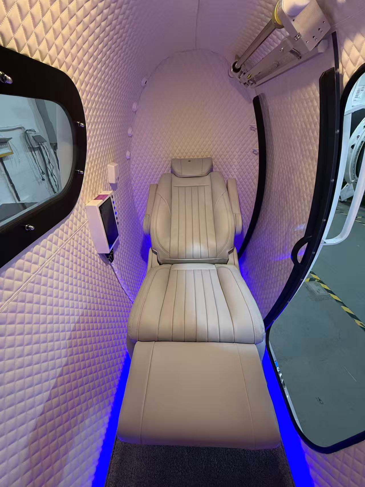 GenZen single-recliner layout with the leg rest extended