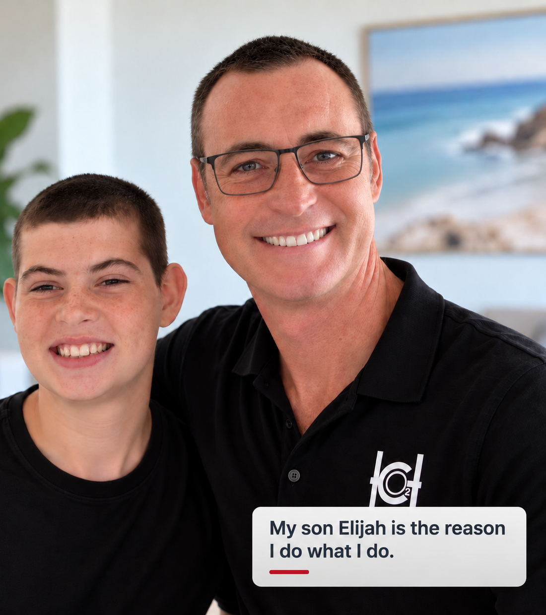Chris Williams with his son Elijah