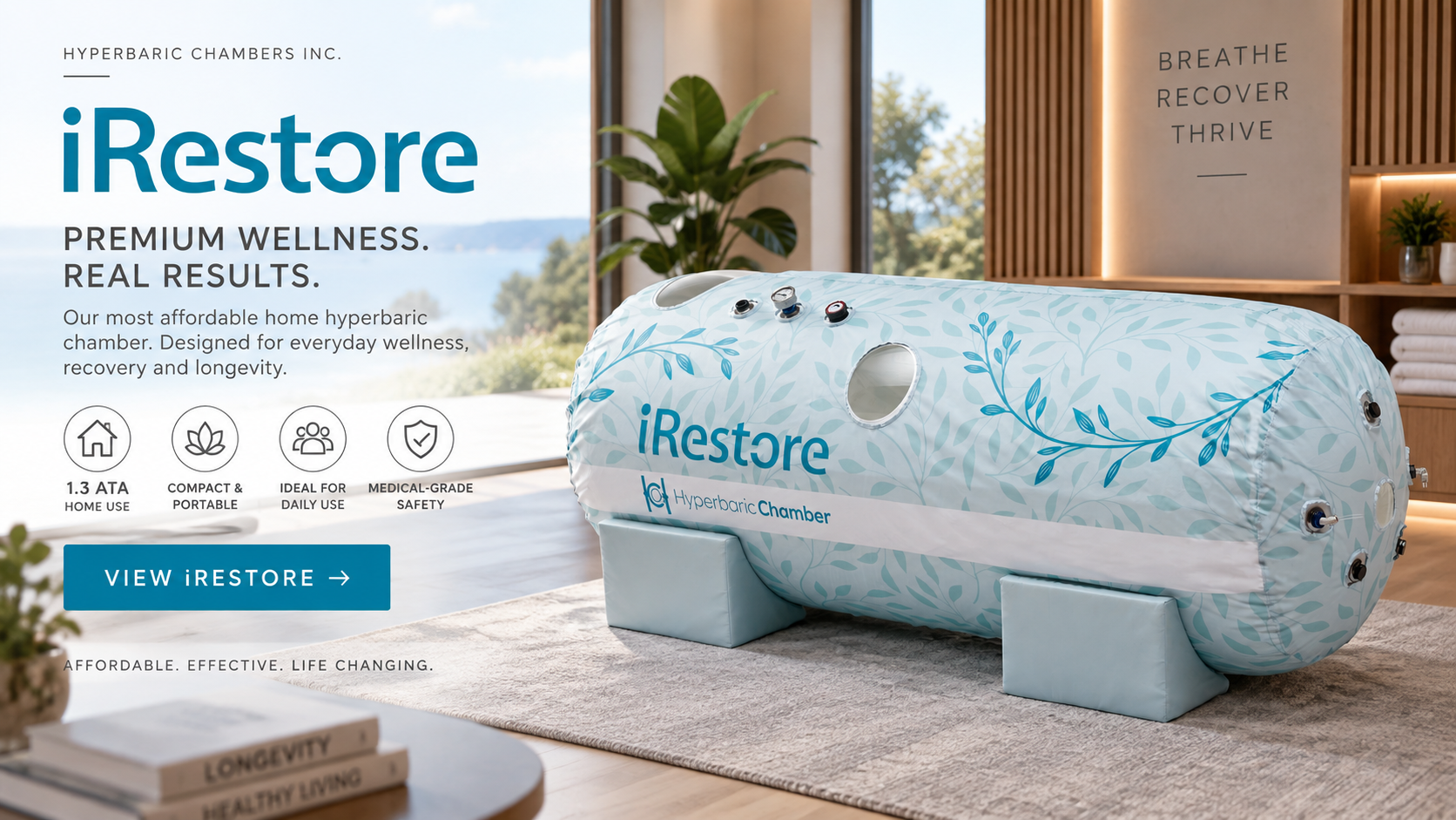 iRestore portable lying hyperbaric chamber