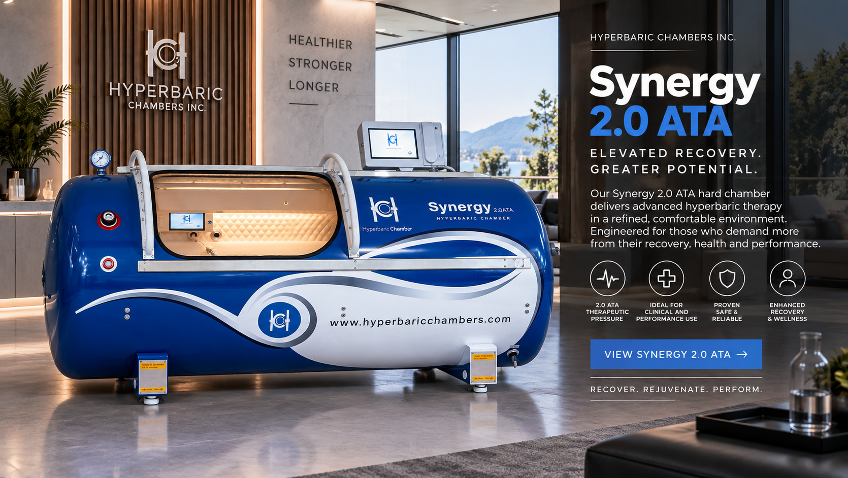 Synergy 2.0 ATA hard hyperbaric chamber