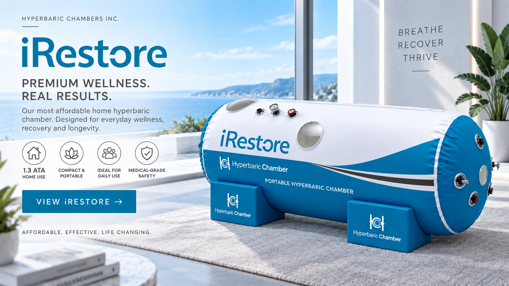 iRestore home hyperbaric chamber